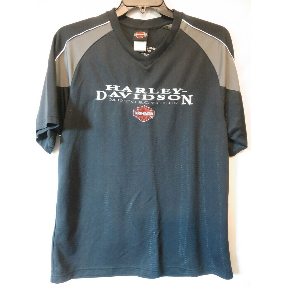 Harley Davidson Motorcycles Men T-Shirt Large Black Biker Folsom CA Performance